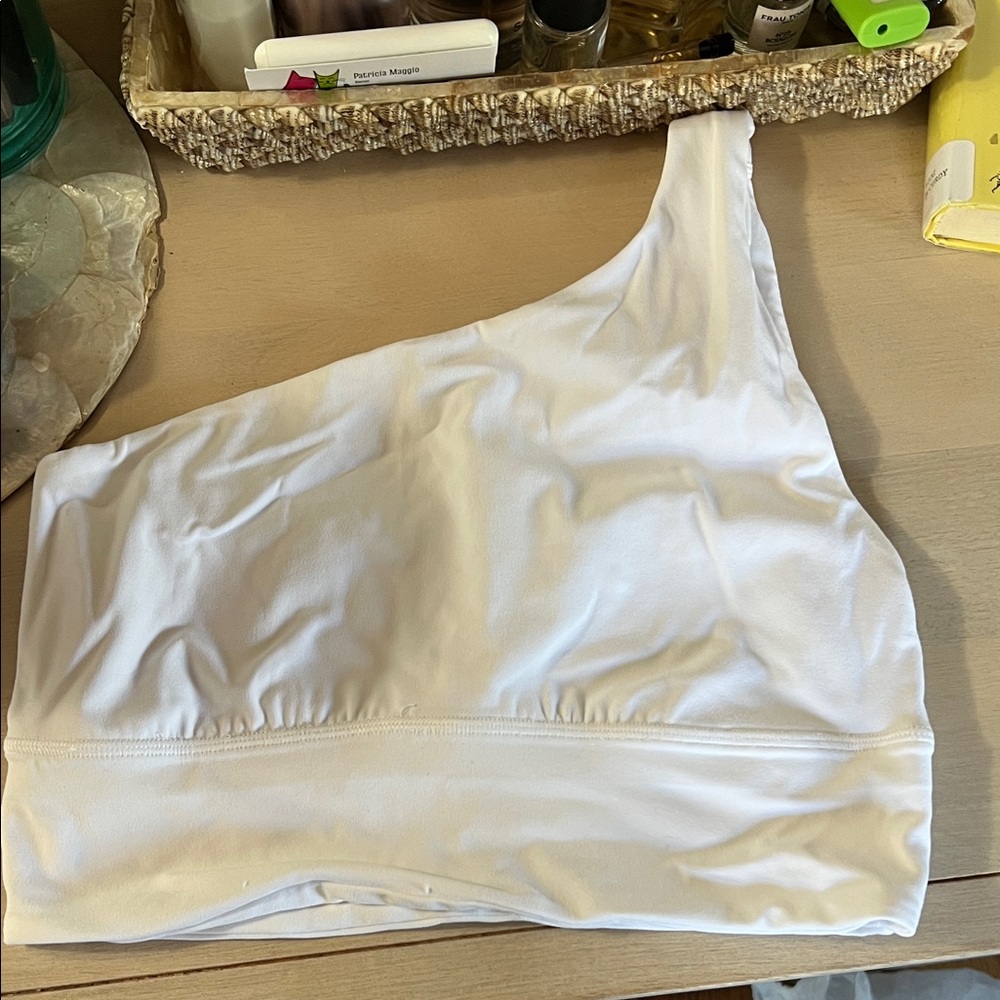 Lululemon Athletica One-Shoulder White Sports Bra